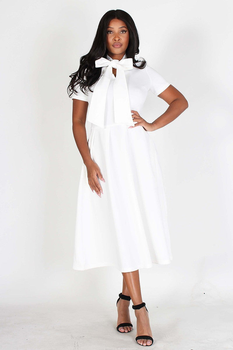 Modest Bow Tie Dress
