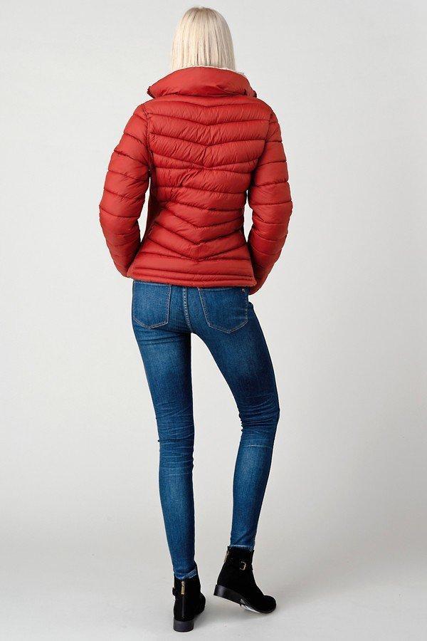 Reversible Double Sided Puffer Jacket Navy blue pink- Your Style Clothing