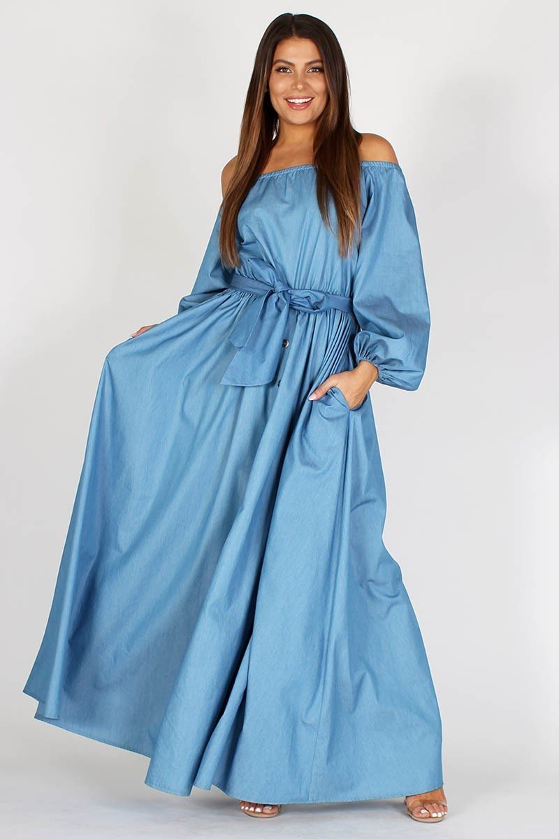 Off The Shoulder Maxi Dress